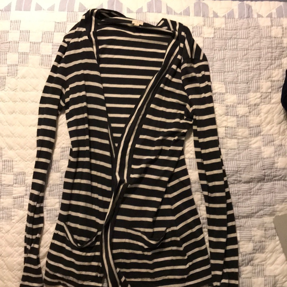Striped J. Crew Cotton Cardigan